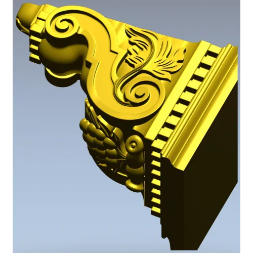 Regal Acanthus Corbel STL for CNC Milling