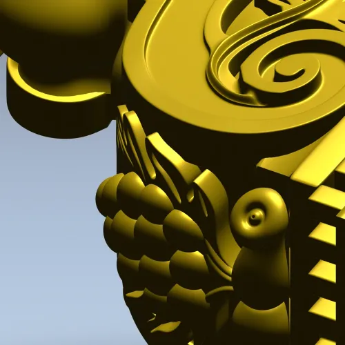 Regal Acanthus Corbel STL for CNC Milling