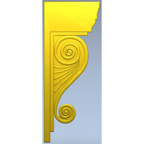 Classic Scroll Corbel STL for CNC