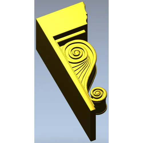 Classic Scroll Corbel STL for CNC
