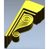 Classic Scroll Corbel STL for CNC
