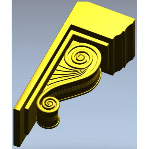 Classic Scroll Corbel STL for CNC