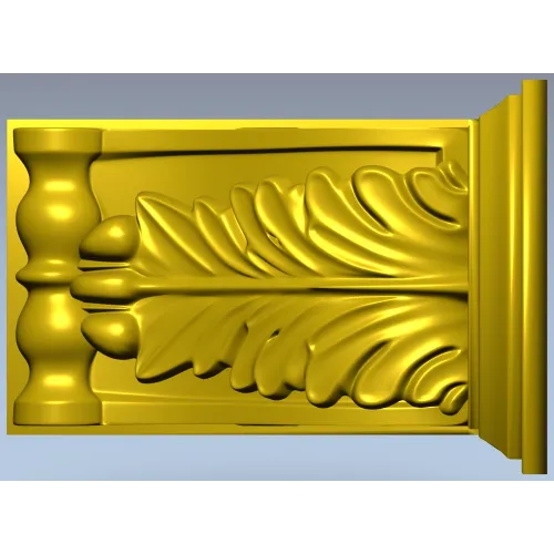 Classical Acanthus Corbel STL for CNC milling - high-relief 3D model