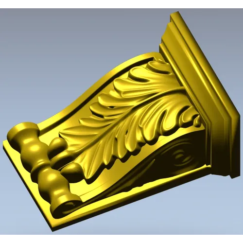 Classical Acanthus Corbel STL for CNC milling - high-relief 3D model