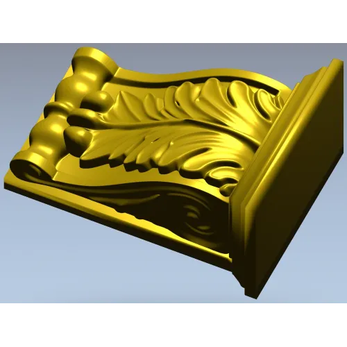 Classical Acanthus Corbel STL for CNC milling - high-relief 3D model