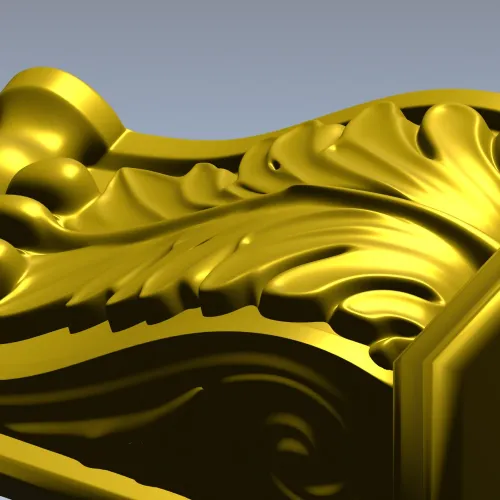 Classical Acanthus Corbel STL for CNC milling - high-relief 3D model
