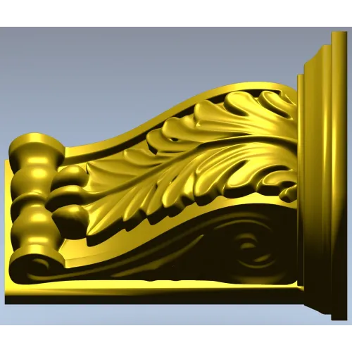 Classical Acanthus Corbel STL for CNC milling - high-relief 3D model