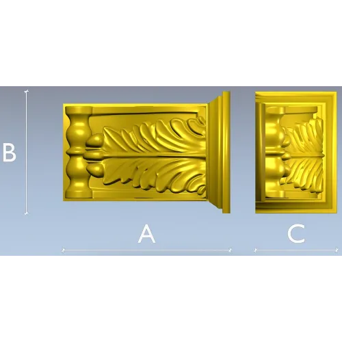 Classical Acanthus Corbel STL for CNC milling - high-relief 3D model