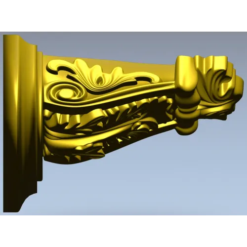 Imperial Acanthus Corbel STL 3D model for CNC