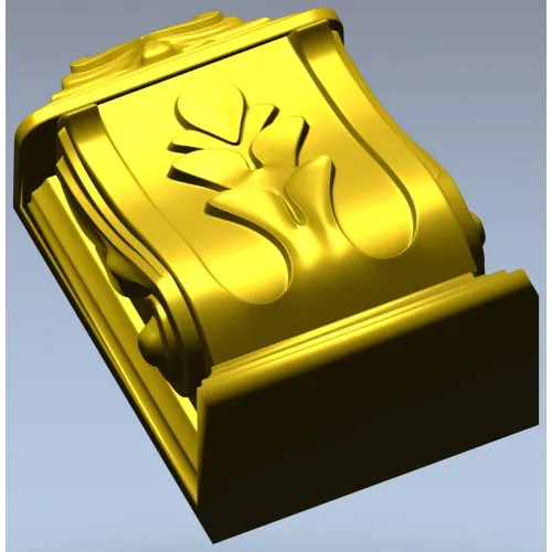 Acanthus Scroll Bracket STL for CNC Milling