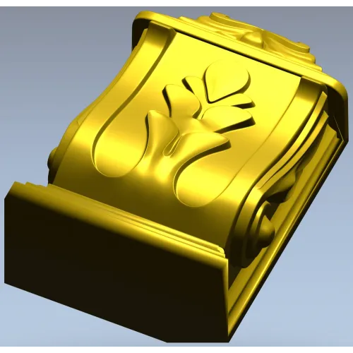 Acanthus Scroll Bracket STL for CNC Milling