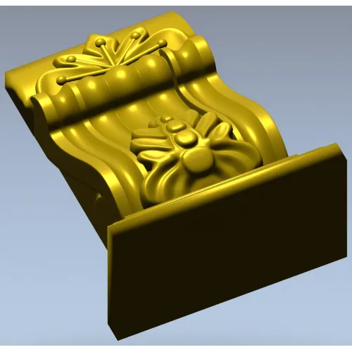 Regal acanthus corbel 3D STL for CNC milling