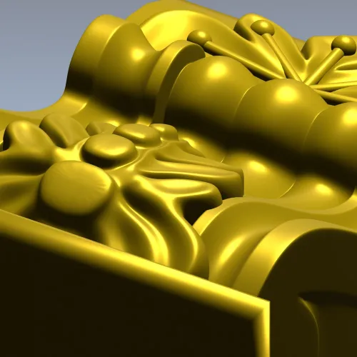 Regal acanthus corbel 3D STL for CNC milling