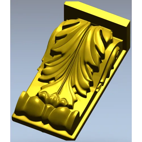 Acanthus Scroll Corbel - STL 3D Model for CNC Milling
