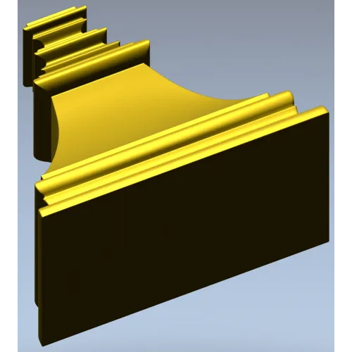 Bellcast decorative bracket - STL 3D model for CNC milling