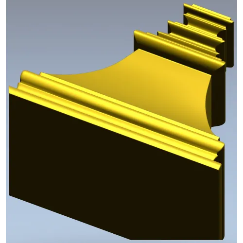 Bellcast decorative bracket - STL 3D model for CNC milling