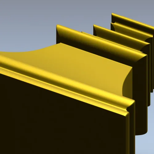 Bellcast decorative bracket - STL 3D model for CNC milling