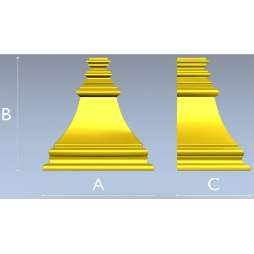 Bellcast decorative bracket - STL 3D model for CNC milling
