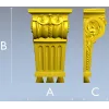 Классическая декоративная капитель - STL модель для ЧПУ