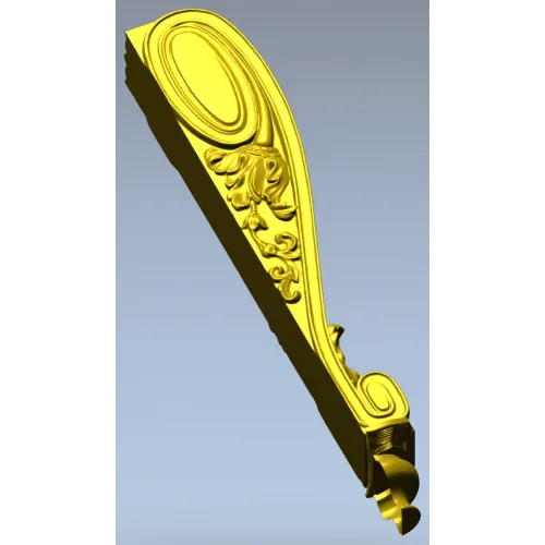 Ornate Acanthus Bracket - STL 3D model for CNC