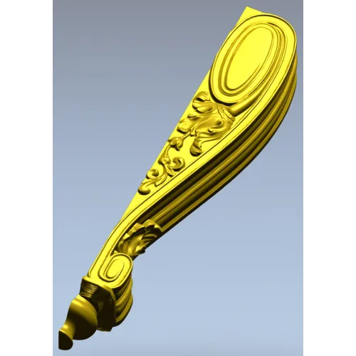 Ornate Acanthus Bracket - STL 3D model for CNC