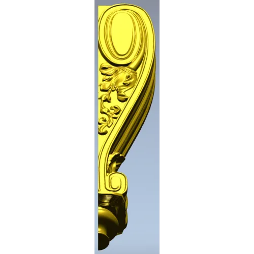 Ornate Acanthus Bracket - STL 3D model for CNC