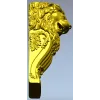 Lion Corbel STL for CNC - High-Relief Decorative Bracket