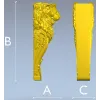 Lion Corbel STL for CNC - High-Relief Decorative Bracket