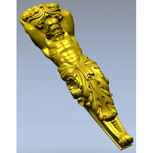 Атлантический кронштейн в барочном стиле - 3D модель STL для ЧПУ