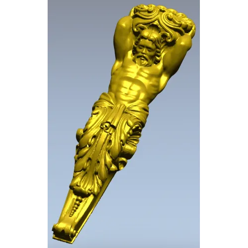 Атлантический кронштейн в барочном стиле - 3D модель STL для ЧПУ