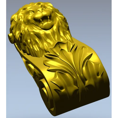 Lion Acanthus Corbel STL 3D model for CNC
