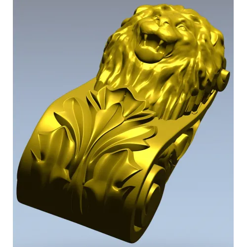 Lion Acanthus Corbel STL 3D model for CNC
