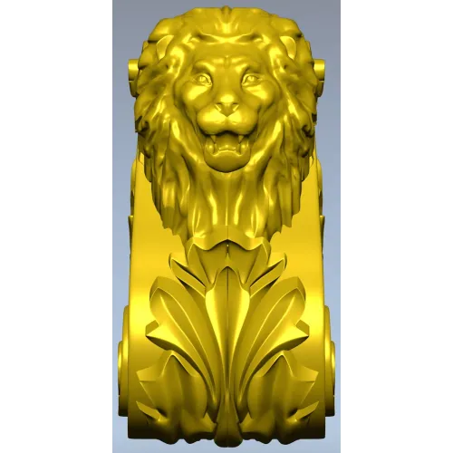 Regal Lion Corbel STL for CNC