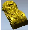 Regal Lion Corbel STL for CNC