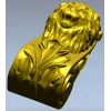 Regal Lion Corbel STL for CNC