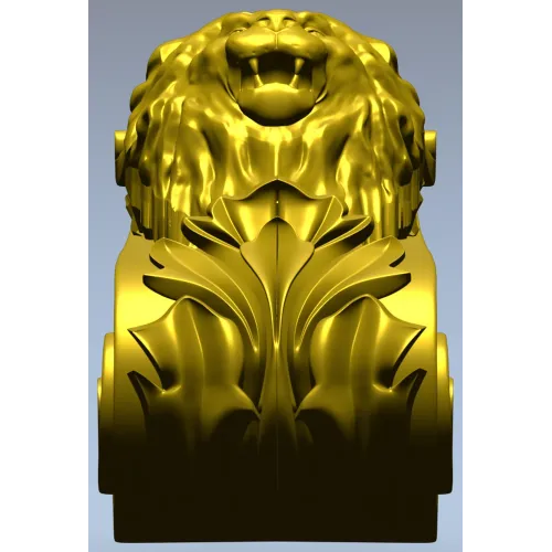 Regal Lion Corbel STL for CNC