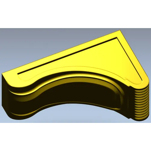 Elegant Serpentine Corner Bracket STL for CNC