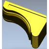 Elegant Serpentine Corner Bracket STL for CNC