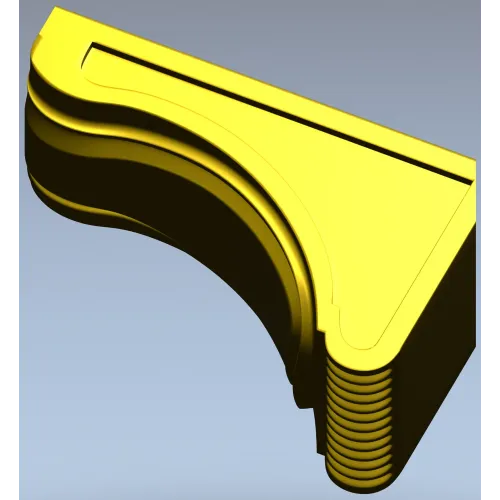 Elegant Serpentine Corner Bracket STL for CNC