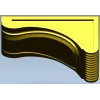 Elegant Serpentine Corner Bracket STL for CNC
