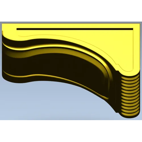 Elegant Serpentine Corner Bracket STL for CNC