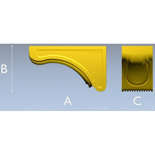 Elegant Serpentine Corner Bracket STL for CNC