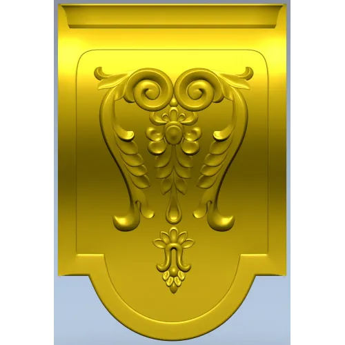 Acanthus Scroll Decorative Bracket STL for CNC Milling