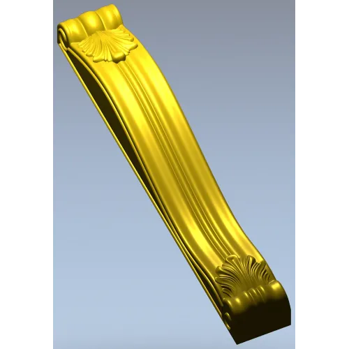 Decorative Shell Scroll Bracket STL for CNC