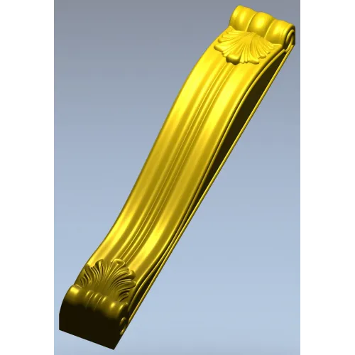 Decorative Shell Scroll Bracket STL for CNC