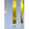 Decorative Shell Scroll Bracket STL for CNC