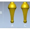3D модель мебельной ножки "Валенсия" в формате STL для ЧПУ