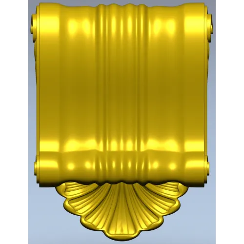 Baroque Shell Scroll Bracket - STL 3D model for CNC