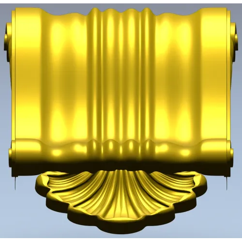 Baroque Shell Scroll Bracket - STL 3D model for CNC