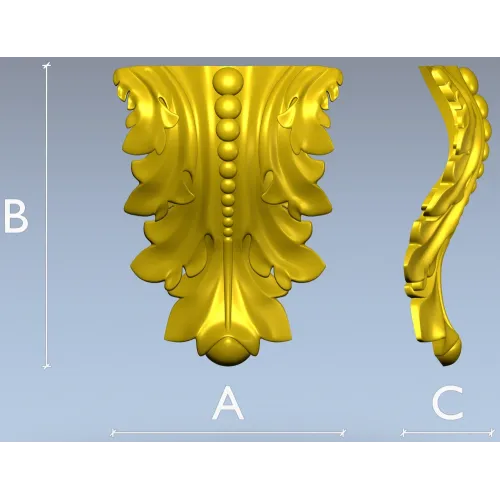 Regal Acanthus Bracket - STL 3D Model for CNC